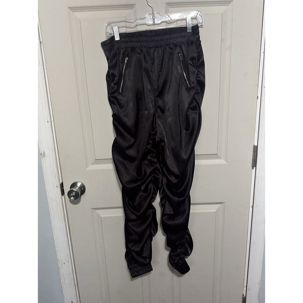 Almost Famous  Faux Leather Black Ballon Pants Size Medium Dance, Hip Hop